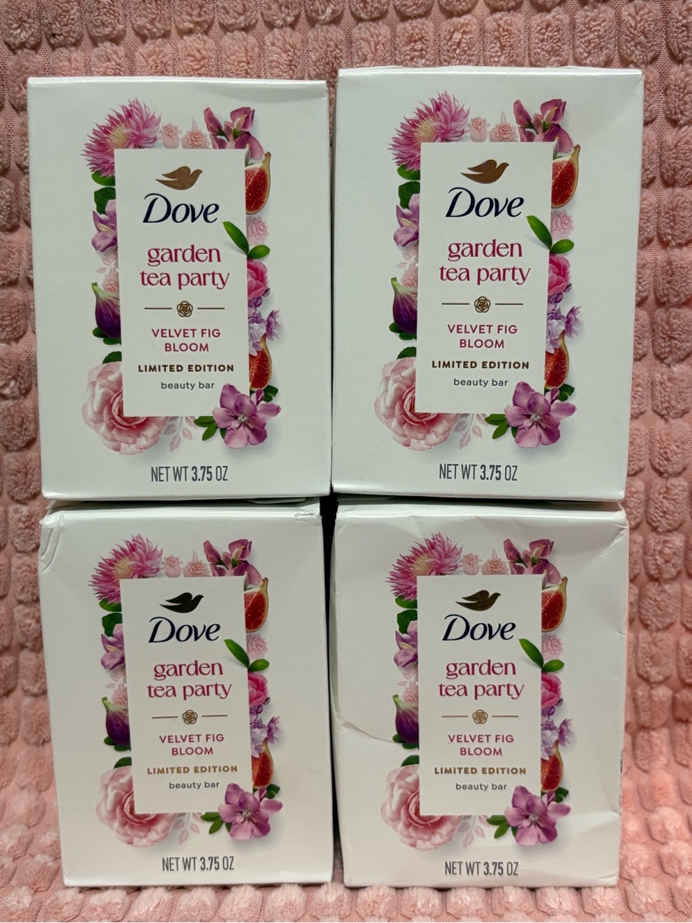 DOVE Limited Edition Soap 12 Beauty Bars - Garden Tea Party - Fig, Pear, Rose - Picture 4 of 4